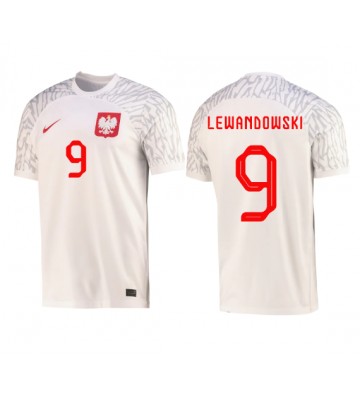 Maillot de foot Pologne Robert Lewandowski #9 Domicile Monde 2022 Manches Courte